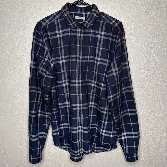 Burberry Brit Plaid Button Down Long Sleeve Shirt Large - Picture 2 of 4